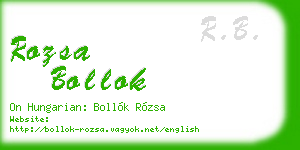 rozsa bollok business card